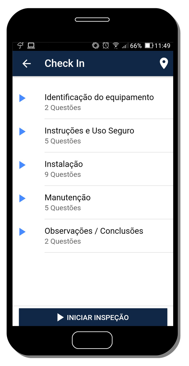 Aplicativo para inspeção, vistorias, auditorias, manutenção e instalação. Aplicativo para inspeção, vistorias, auditorias, manutenção e instalação.